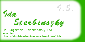 ida sterbinszky business card